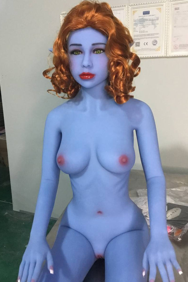 165cm Small Breasts Realistic Anime Sex Dolls For Men With Blue Skin Elf Ears Can Be Customized Factory Shipping Tpe Sexy Doll Online Sale